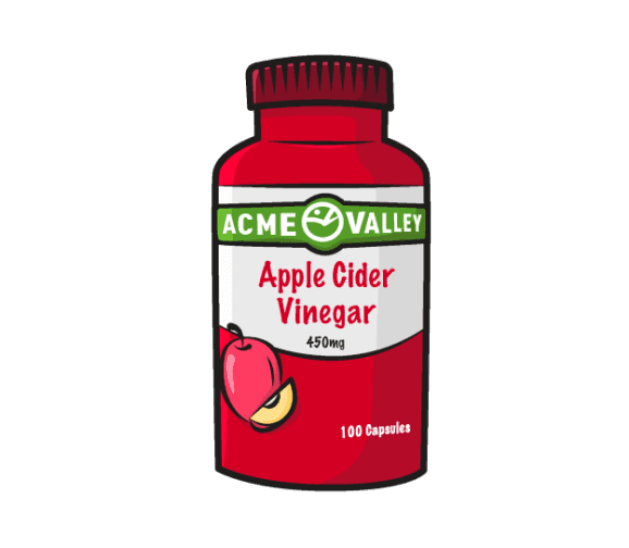 ACME Valley Apple Cider Vinegar Capsules, 450mg, 100 Count